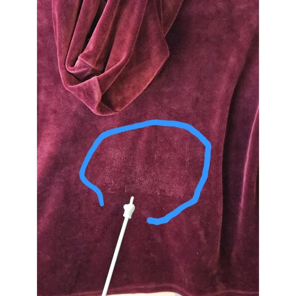 Justice Active Girls‎ Dance Velour Outfit Set Hoodie Joggers Burgundy Gold Sz 10